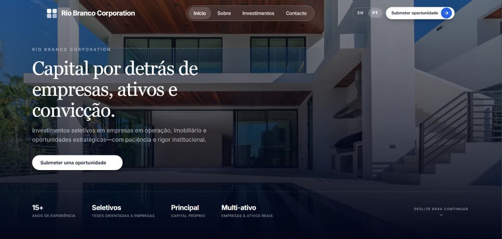 RioBranco — website e solução digital